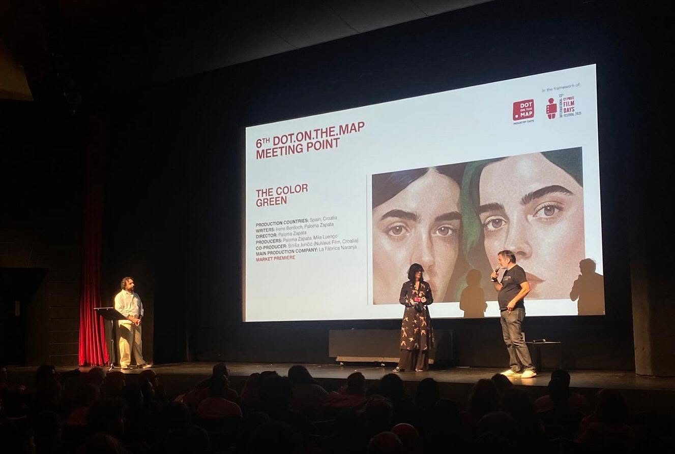 Siniša Juričić (Nukleus Film) y Paloma Zapata (La Fábrica Naranja) presentan El Color Verd en el foro Dot.on.the.Map